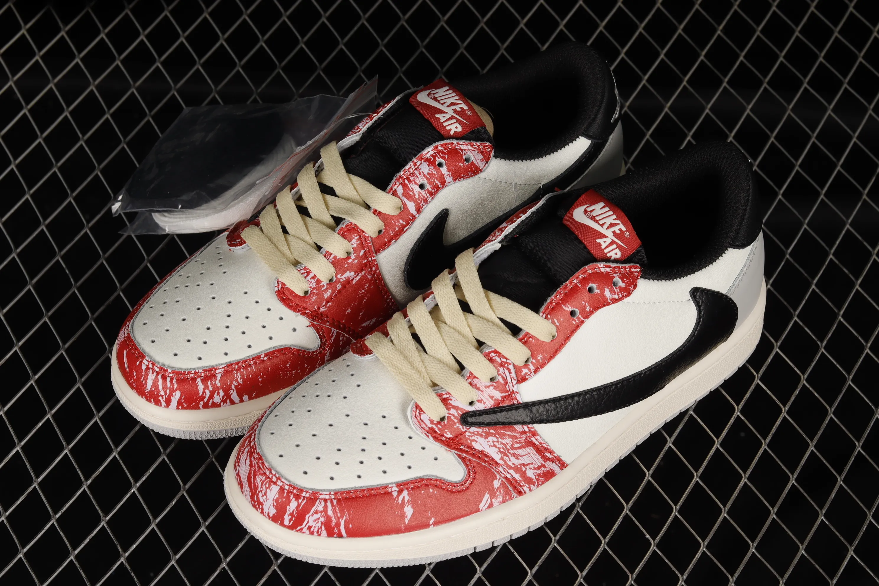 All Categories Air Jordan Jordan Series Basketball Shoes Air Jordan 1 Low Travis Scott x Air Jordan 1 AJ1 Joe 1 Knitted Lightning Barb Low Basketball Shoes DM7866-133